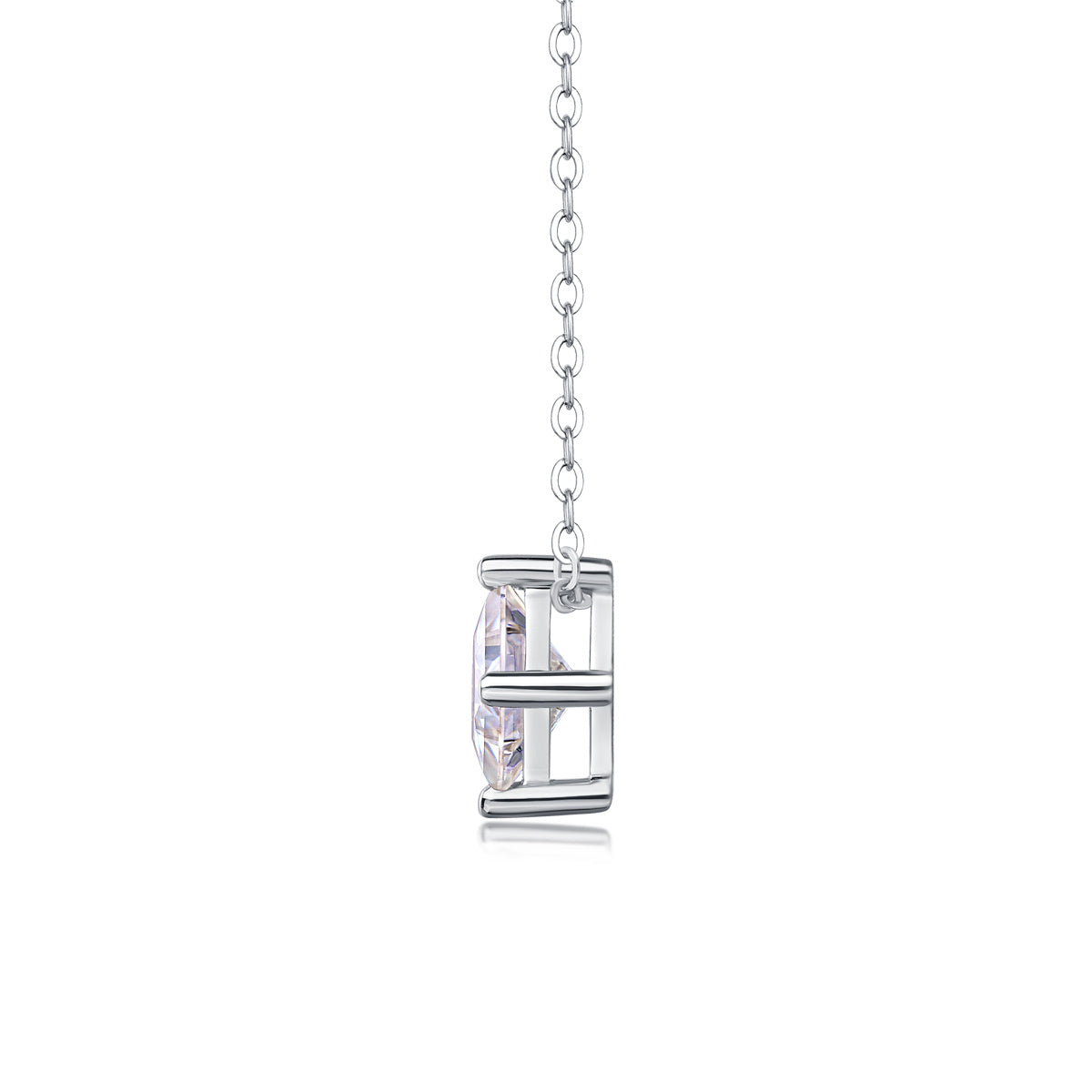 Stay Together - A Fashionable And Luxurious Diamond Jewelry Pendant Set With Square Moissanite S925 Sterling Silver.