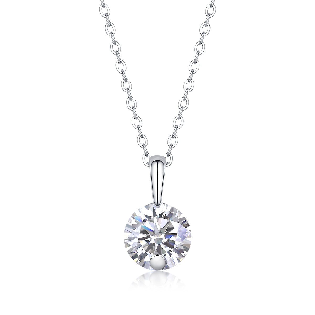 Star - A Fashionable And Luxurious Diamond Jewelry Pendant Set With 2-carat Moissan Diamond S925 Sterling Silver And Platinum Plating