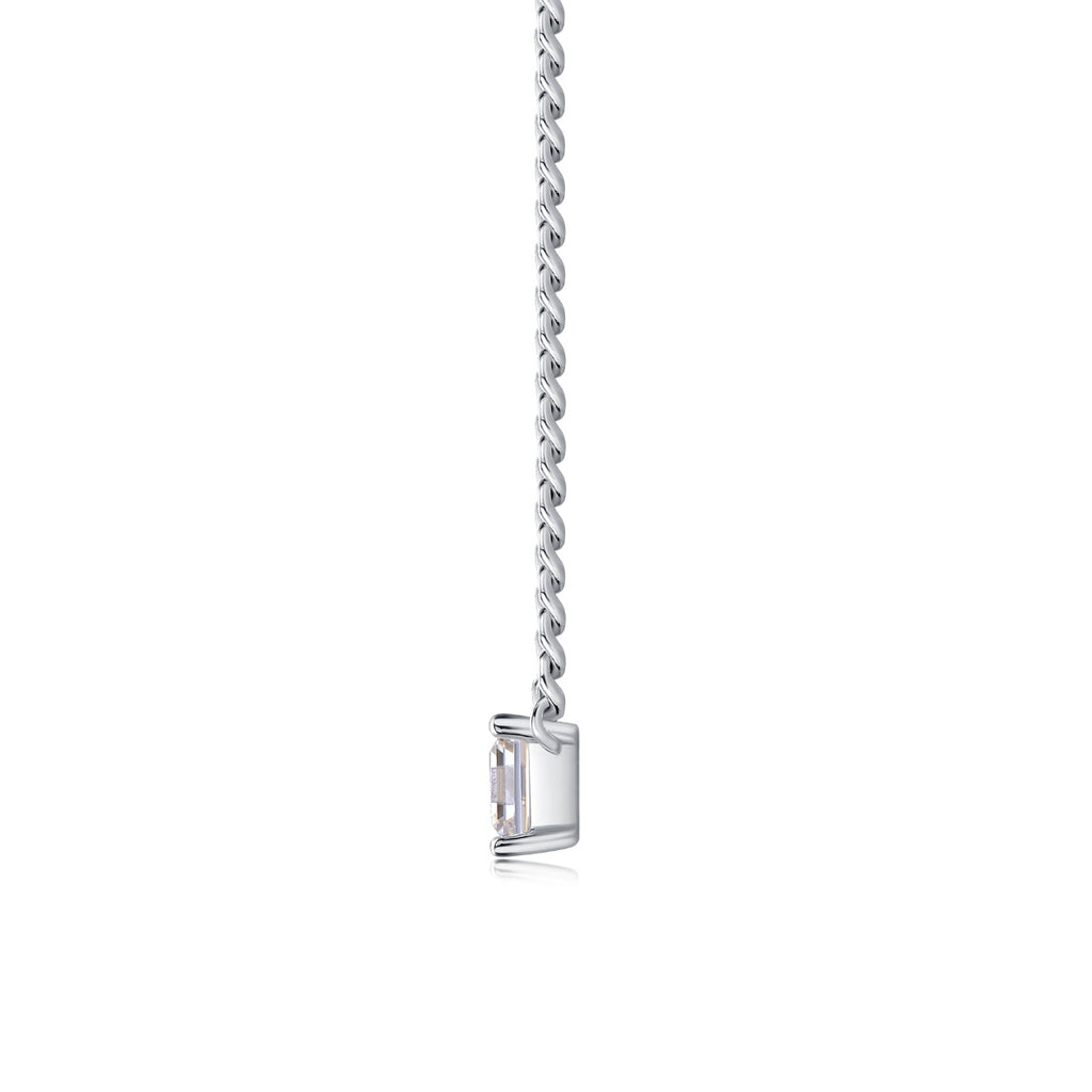Zhang Yang - A Fashionable And Luxurious Diamond Jewelry Pendant Set With Square Moissanite S925 Sterling Silver