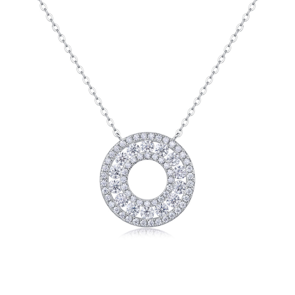 Reciprocating - A Fashionable And Luxurious Diamond Jewelry Pendant Set With Moissanite S925 Sterling Silver