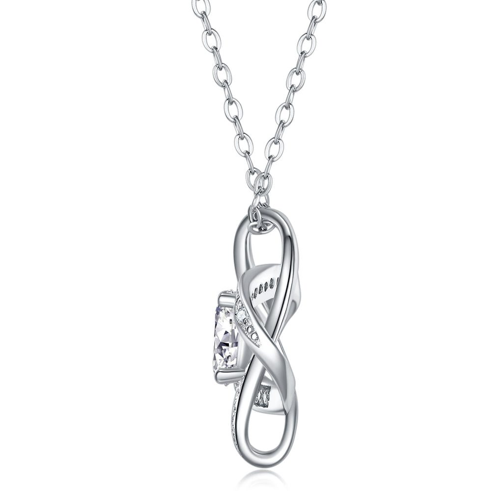 Reciprocating - A Fashionable And Luxurious Diamond Jewelry Pendant Set With 1-carat Moissanite S925 Sterling Silver And Platinum Plating