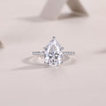 Light And Shadow - A Fashionable Diamond Jewelry Piece Set With Moissanite S925 Sterling Silver And Platinum Diamond Ring