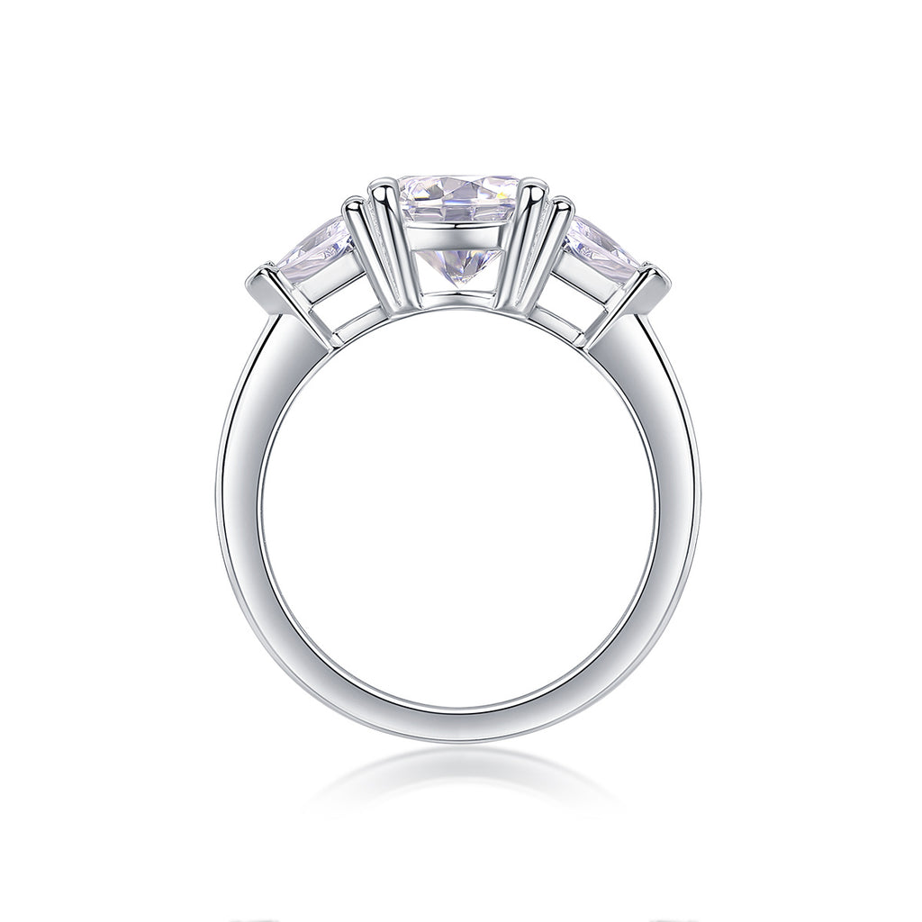 Ocean Diamond - A Fashionable And Luxurious Jewelry Piece Set With 2-carat Moissanite S925 Sterling Silver And Platinum-plated Diamond