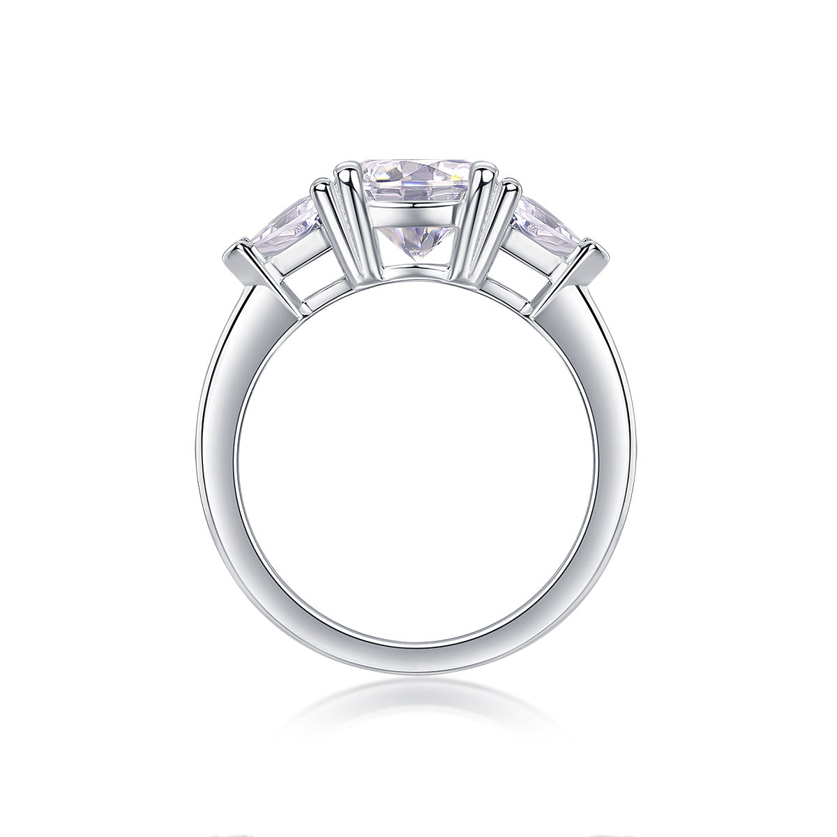 Ocean Diamond - A Fashionable And Luxurious Jewelry Piece Set With 2-carat Moissanite S925 Sterling Silver And Platinum-plated Diamond