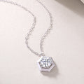 Geometric - A Fashionable And Luxurious Diamond Jewelry Pendant Set With 1-carat Moissanite S925 Sterling Silver