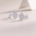 Ningxiang - Fashionable And Luxurious Diamond Jewelry Earrings Set With Moissanite S925 Sterling Silver And Platinum-plated Stud Earrings