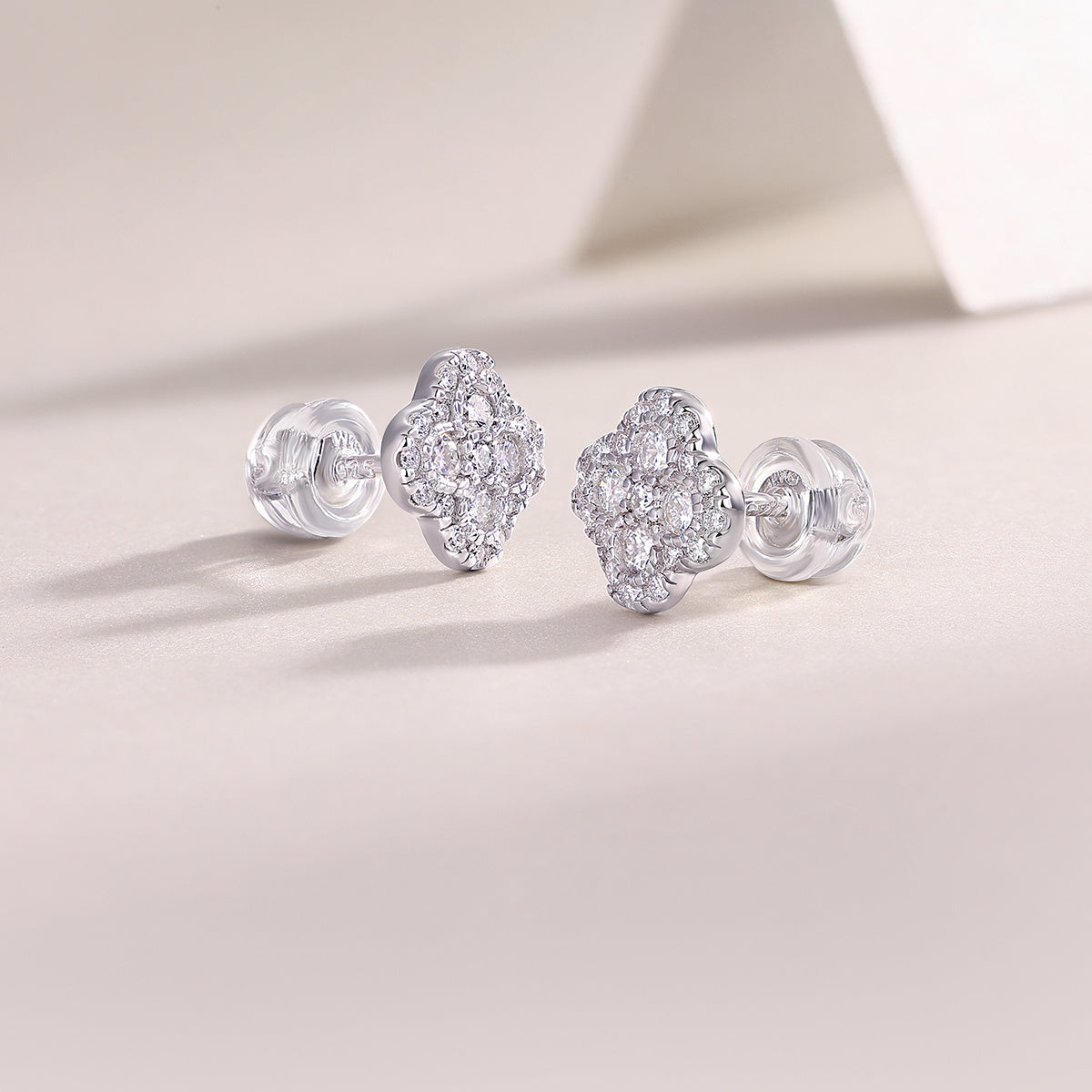 Ningxiang - Fashionable And Luxurious Diamond Jewelry Earrings Set With Moissanite S925 Sterling Silver And Platinum-plated Stud Earrings