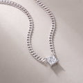 Zhang Yang - A Fashionable And Luxurious Diamond Jewelry Pendant Set With Square Moissanite S925 Sterling Silver