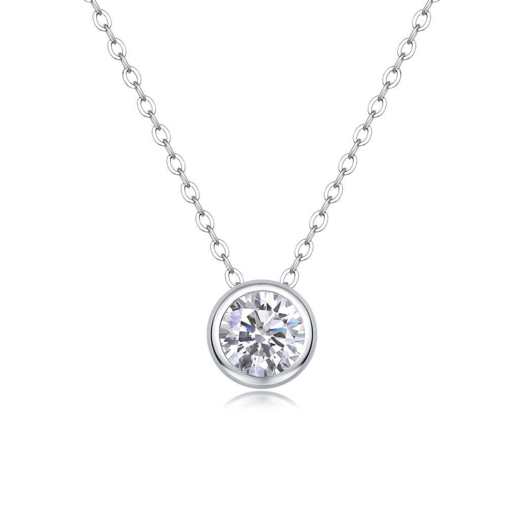 Purity - A Fashionable And Luxurious Diamond Jewelry Pendant Set With 1-carat Moissan Diamond S925 Sterling Silver