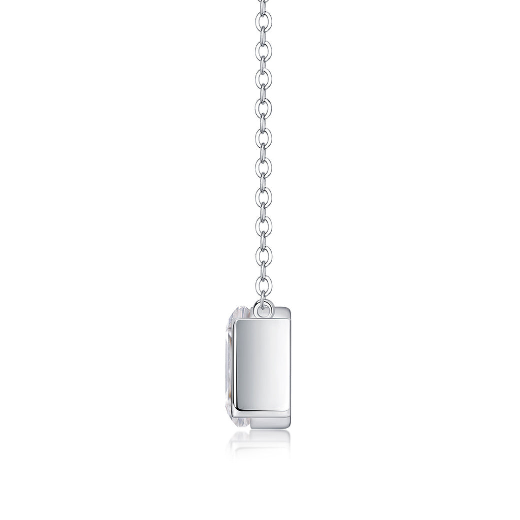 The Brilliance In A Small Space - A Fashionable Jewelry Pendant Set With Moissanite S925 Sterling Silver And Platinum-plated Diamond, Moissanite Silver Jewelry