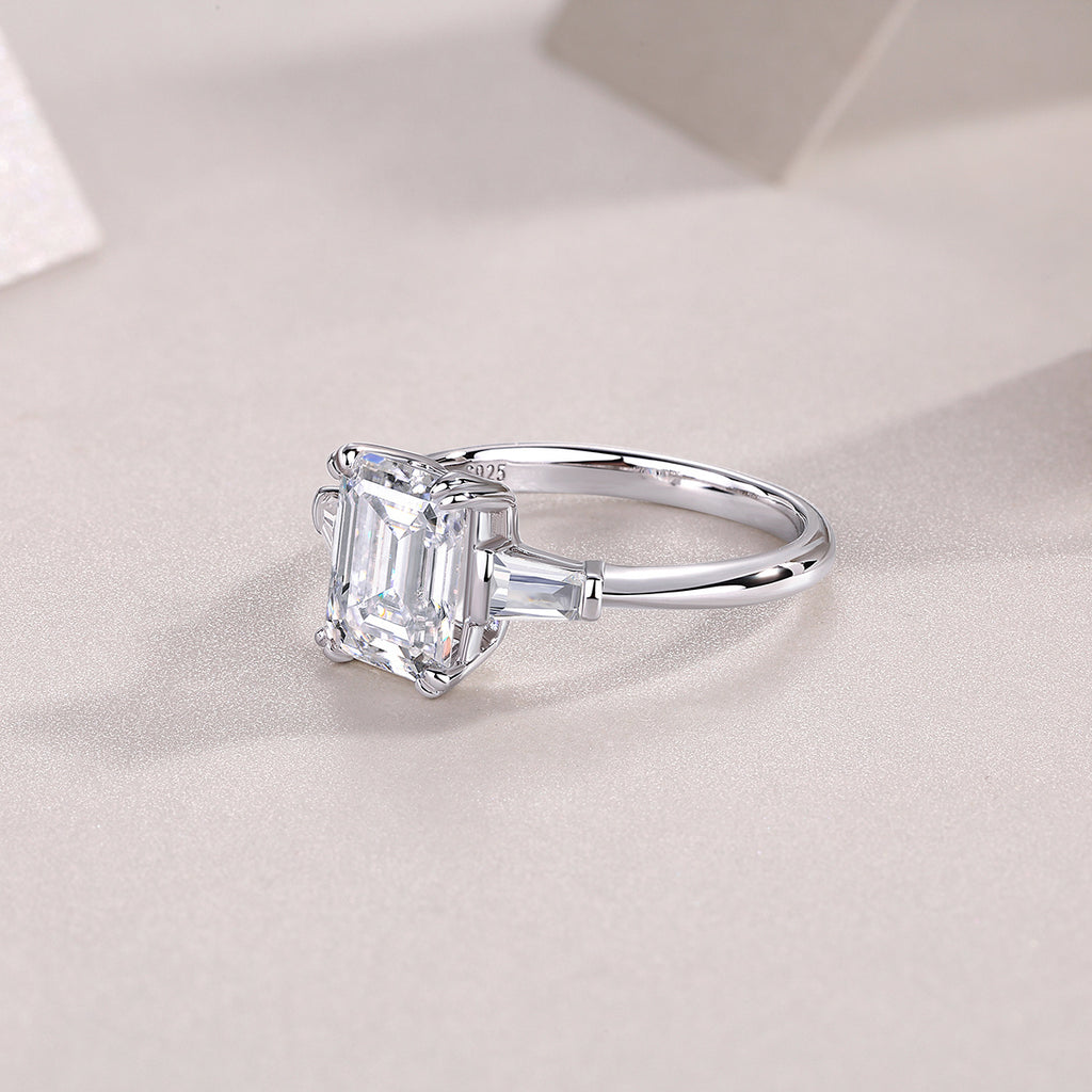 Starry Sky Mirror - A Fashionable Diamond Jewelry Piece Set With Moissanite S925 Sterling Silver And Platinum Diamond Ring