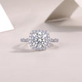 Gorgeous Square Diamond - Set With Moissan S925 Sterling Silver And Platinum-plated Diamond Ring, Fashionable Diamond Jewelry