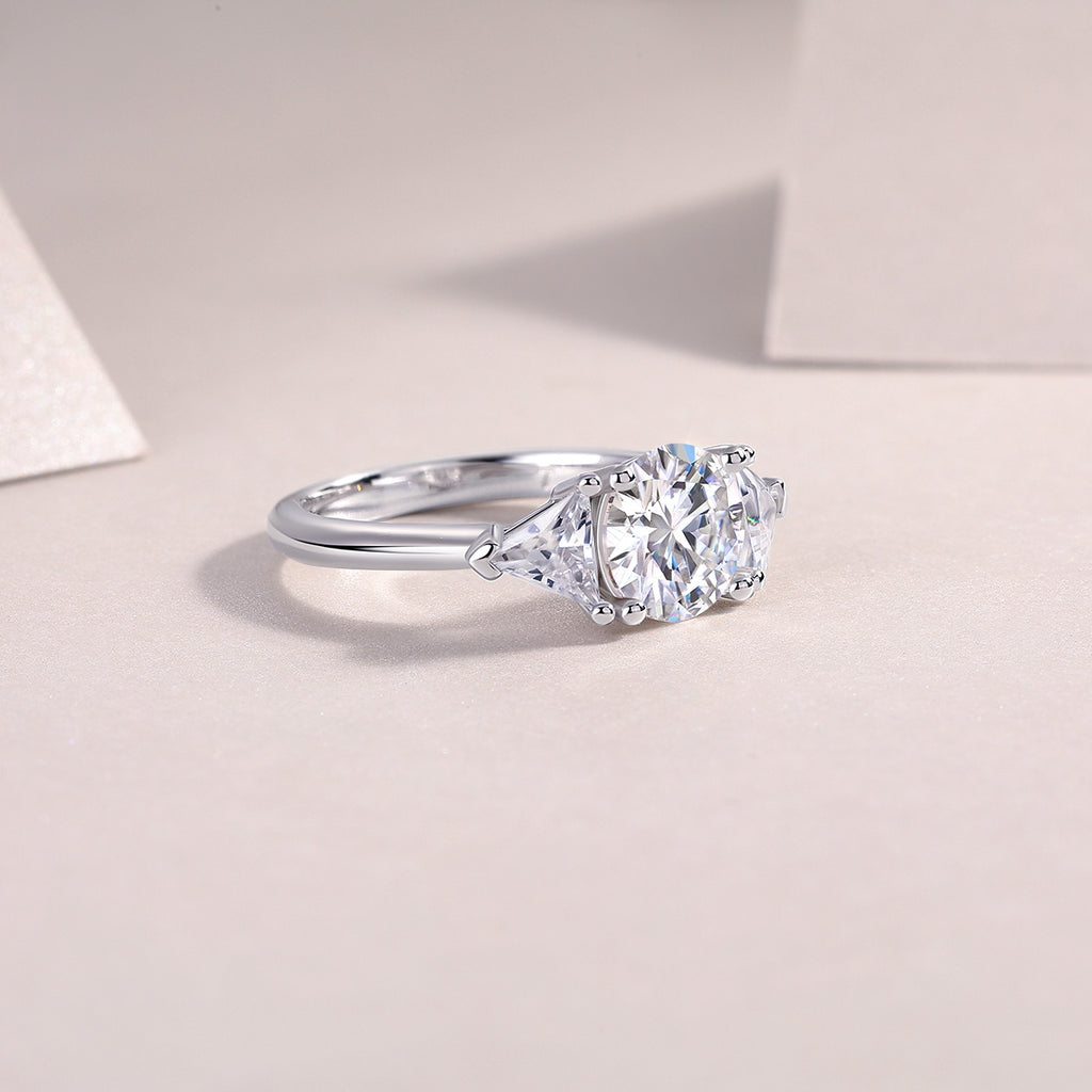 Ocean Diamond - A Fashionable And Luxurious Jewelry Piece Set With 2-carat Moissanite S925 Sterling Silver And Platinum-plated Diamond