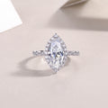 Starlight Craze - A Fashionable Diamond Jewelry Piece Set With Moissanite S925 Sterling Silver And Platinum Diamond Ring