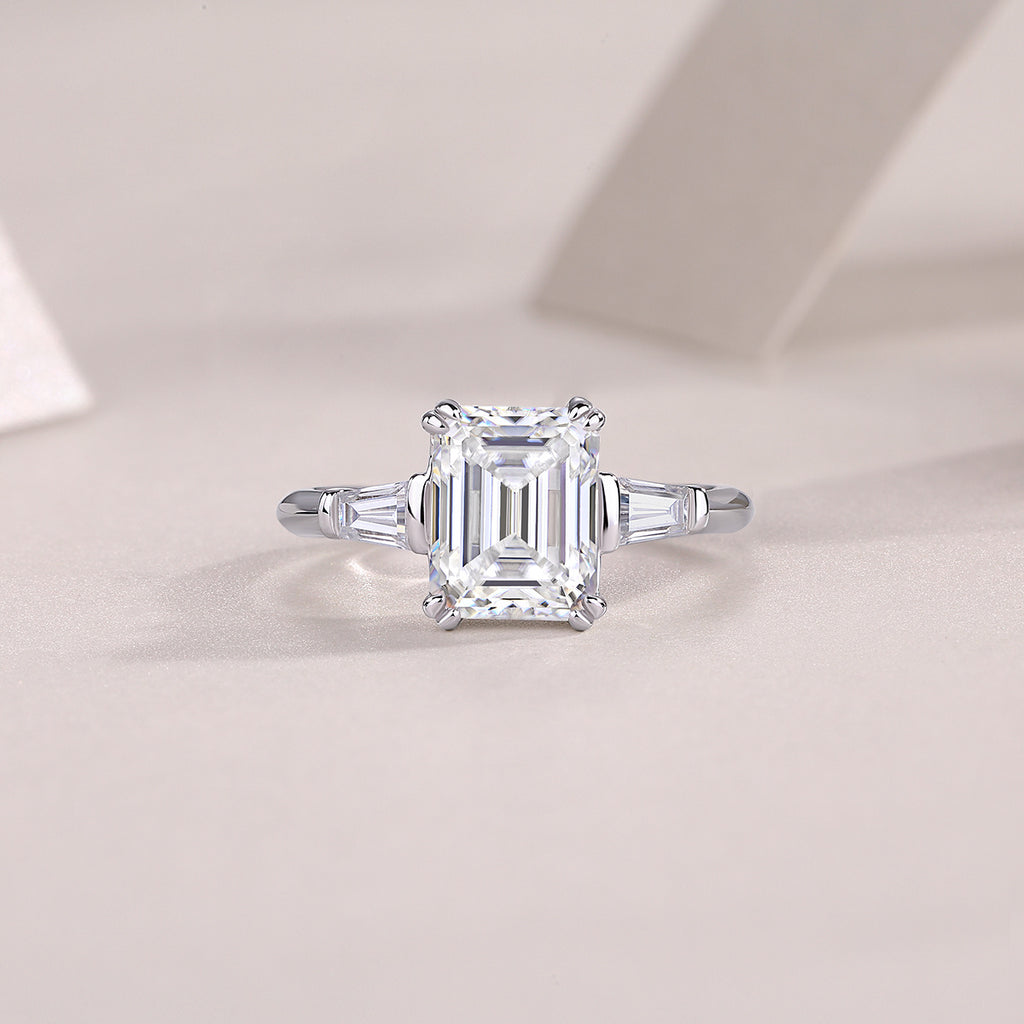 Starry Sky Mirror - A Fashionable Diamond Jewelry Piece Set With Moissanite S925 Sterling Silver And Platinum Diamond Ring