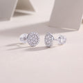 Cosmic Conjecture - Fashionable And Luxurious Diamond Jewelry Set With Moissanite S925 Sterling Silver And Platinum-plated Stud Earrings